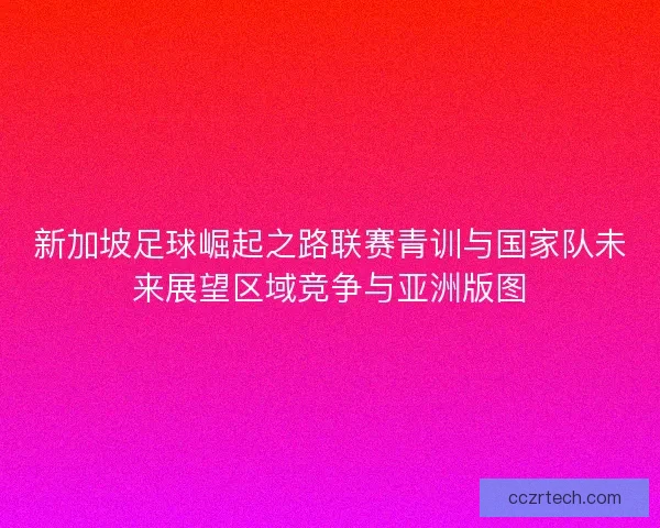 新加坡足球崛起之路联赛青训与国家队未来展望区域竞争与亚洲版图